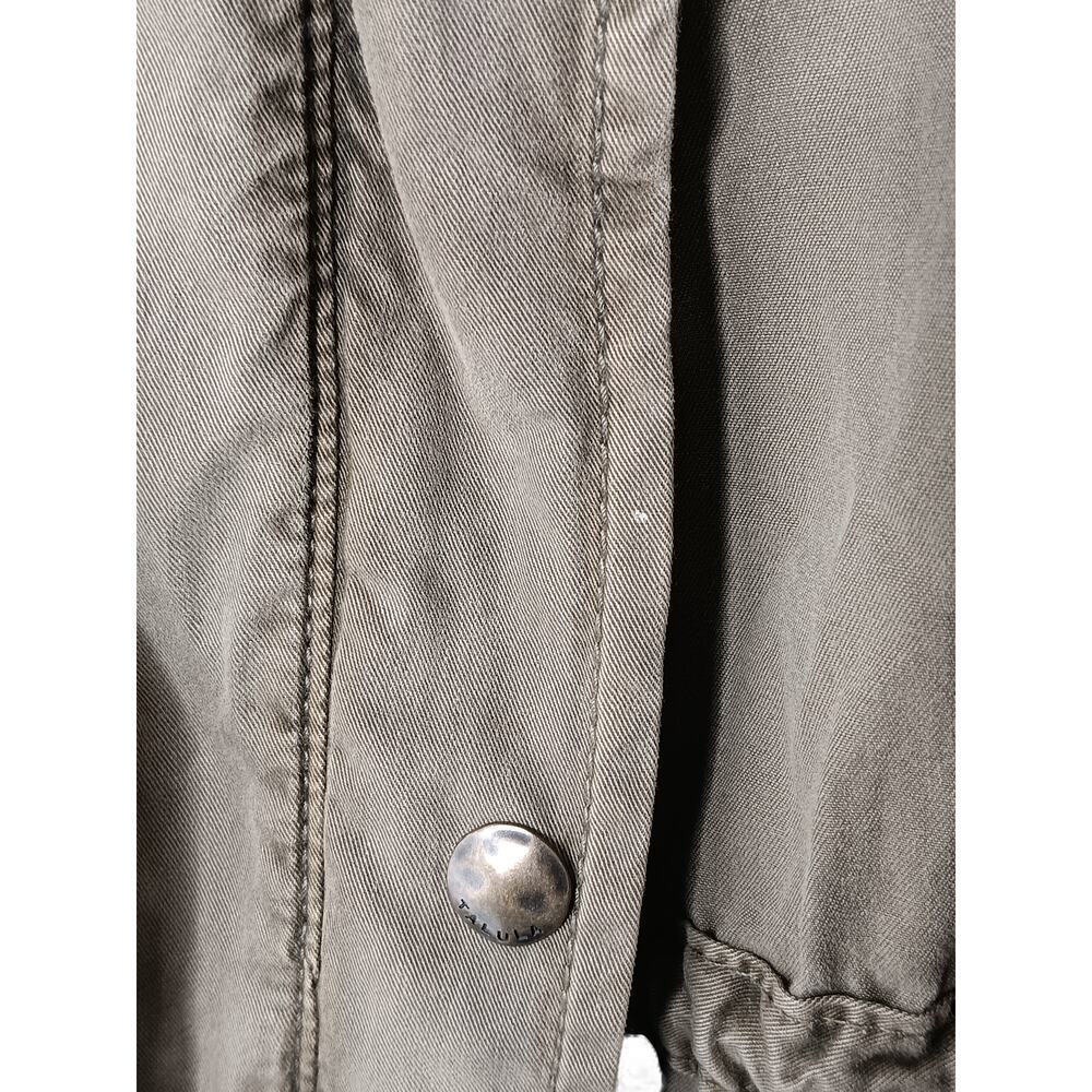 Talula Aritzia Utility Anorak Jacket Hooded Drawstring Olive Green Small Cotton - Picture 10 of 16